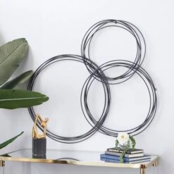 Metal Plate Overlapping Ring Wall Decor - CosmoLiving By Cosmopolitan -Decor Vista GUEST 00e22674 bea2 45ec bc11 44126051a918