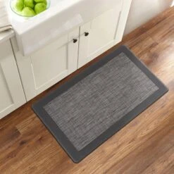 World Rug Gallery Textline Bordered Anti-Fatigue Standing Mat -Decor Vista GUEST 012d6ae6 5d17 4f47 890e 02ac34ad6328