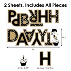 Big Dot Of Happiness Adult Happy Birthday - Gold - Peel And Stick Birthday Party Large Banner Wall Decals - Happy Birthday 12 Big Dot Of Happiness Adult Happy Birthday - Gold - Peel And Stick Birthday Party Large Banner Wall Decals - Happy Birthday -Decor Vista GUEST 02bf7281 ceca 433d bd38 f2941832f073