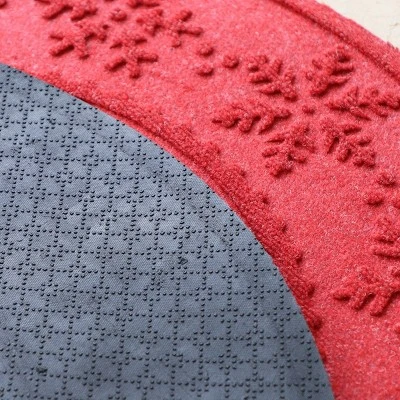 3' Aqua Shield Snowflake Tree Skirt Round Mat Red - Bungalow Flooring 5 3' Aqua Shield Snowflake Tree Skirt Round Mat Red - Bungalow Flooring - Image 3