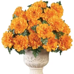 Collections Etc Artificial Multicolor Zinnia Bushes Stakes - Set Of 3 -Decor Vista GUEST 051b7129 9316 4e2e b723 3a3f8084d798