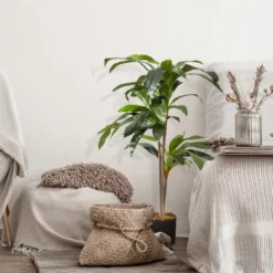 Forever Leaf 48" Artificial Dracaena Plant In Black Pot, Indoor Artificial Plant For Home Decor -Decor Vista GUEST 0576a621 20e9 42ba a260 dac7b390ba39