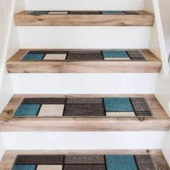 World Rug Gallery Contemporary Modern Boxes Non-Slip Stair Treads 14 World Rug Gallery Contemporary Modern Boxes Non-Slip Stair Treads -Decor Vista GUEST 05e50781 0039 4b28 95c7 c59161ccc3ad