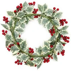 Farmlyn Creek Artificial Christmas Wreath With Holly Berries For Door Decoration (15.7 In) -Decor Vista GUEST 05ebb04b 0f63 473d 8f83 1ce5e41d2791