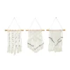 Set Of 3 Cotton Macrame Handmade Intricately Weaved Wall Decors With Beaded Fringe Tassels Cream - The Novogratz -Decor Vista GUEST 0727e485 85da 4643 9006 2da801af77f7