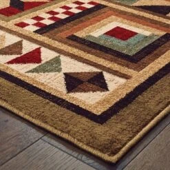 Weston Farmhouse Lodge Area Rug Brown - Captiv8e Designs