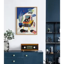 18" X 24" Slyvie Chill Out Saturday Framed Canvas Wall Art By Rachel Lee Natural - Kate And Laurel -Decor Vista GUEST 07a2062e c918 425e 818b d9a2172f97d4