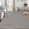Machine Washable Area Rug 5x7 For Living Room Modern Minimalist Solid Carpet Non-Slip Low Pile Contemporary -Decor Vista GUEST 0a05482b 40d7 471e bd36 578e58e81c18