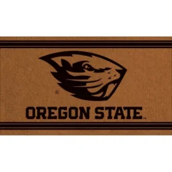 Evergreen Oregon State University Logo Turf Mat, Brown- 28 X 16 Inches Indoor Outdoor Doormat