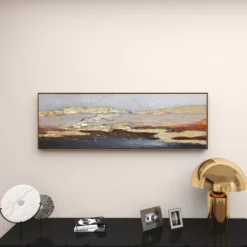 Canvas Geode Handmade Foiled And Brushstrokes Framed Wall Art With Gold Frame Gold - Olivia & May -Decor Vista GUEST 0ccff350 72aa 4a88 8b12 9b9b937c75a4