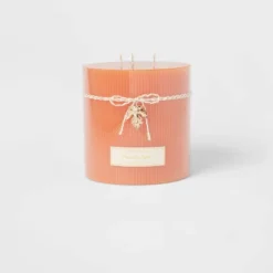 Ribbed Pillar Pumpkin Spice Candle - Threshold™ -Decor Vista GUEST 0d63d7f3 068b 4568 b0aa dd0d0ee144a9