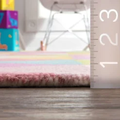 Nuloom Bianca Geometric 2x8 Wool Runner Rug For Living Room Bedroom Dining Room Entryway Hallway Kitchen, Green/Dark Purple -Decor Vista GUEST 0e126102 0d26 42f2 9077 8949e4b98722