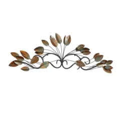 10" X 34" Metal Leaf Wall Decor Brown - Olivia & May -Decor Vista GUEST 0e91e82b cb0e 4e13 996b 8d03e6f43975