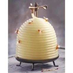 Candle By The Hour 120-Hour Beehive Candle, Eco-friendly Natural Beeswax With Cotton Wick