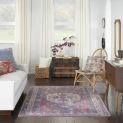 Nicole Curtis Machine Washable Bordered Southwestern Indoor Rug -Decor Vista GUEST 10bae311 3070 450a a088 8cd76654c207