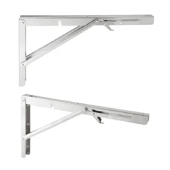 Built Industrial 2 Pack Folding L Wall Shelf Bracket, 12 Inch Collapsible Hardware With Locking Hinge For Garage Shelves, Holds 120lbs -Decor Vista GUEST 112a5546 5dab 4524 9c8b 86a6bb086bbf