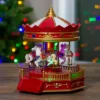 Northlight 9.25" LED Lighted Animated And Musical Carousel Christmas Village Display Piece -Decor Vista GUEST 11e670a9 0045 4cce b9d5 b1b85e13b078