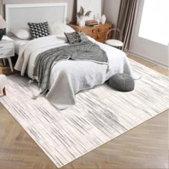 8x10 Rugs Non-Slip ¨C Modern Boho Abstract Area Rug Stain-Resistant Low Pile Carpet | Machine Washable Ivory Accent Rug With TPR Backing -Decor Vista GUEST 125e0a31 f697 4d2c 8a3e 431dbe5d6c69