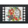Geranium Wreath Summer Doormat Indoor Outdoor 30" X 18" Briarwood Lane -Decor Vista GUEST 127978aa a77c 47c5 8b8c 5cdc8dce6ac6