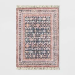 Alexandra Floral Printed Border Persian Rug Blush - Opalhouse™ -Decor Vista GUEST 13831d26 e9c0 4d66 95de 449574be25e7