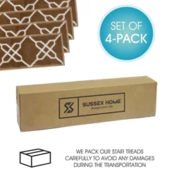 Sussexhome Zigzag Collection Non-Slip Carpet Stair Treads, 9" X 28" -Decor Vista GUEST 140a4343 2404 4946 a4da 19254ac8541b