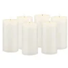 6pk Unscented Flat Top Smooth Pillar Candles White - Stonebriar Collection -Decor Vista GUEST 152783b3 c25a 4de2 9a3b ce323bafec7a