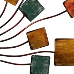 Metal Sunburst Wall Decor With Square Panel Accent Brown - Olivia & May -Decor Vista GUEST 16b67a71 75f2 4758 b661 8e3d85e751de