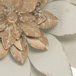9.5 X 9.5 Inch White Metal Layered Lotus Flower Wall Décor - Foreside Home & Garden -Decor Vista GUEST 16e836b3 e78d 418a a66f ff9f8b2b6acc