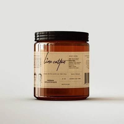 Lime Cotton Candle - Freres Branchiaux 6 Lime Cotton Candle - Freres Branchiaux - Image 4