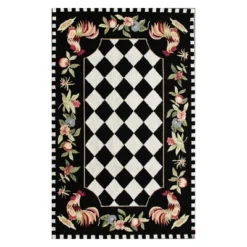 Angla Rooster Kitchen Area Rug Black - NuLOOM -Decor Vista GUEST 1808dbdf ae83 41cd bd70 c902f2b17be0