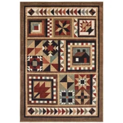 Weston Farmhouse Lodge Area Rug Brown - Captiv8e Designs -Decor Vista GUEST 18bec3ce f9e6 4137 b3f8 65e89322521e