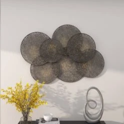 Metal Plate Overlapping Perforated Wall Decor Black - Olivia & May 38 Metal Plate Overlapping Perforated Wall Decor Black - Olivia & May -Decor Vista GUEST 1acbf2d0 ed6f 4bbc 9e7c c167c042804b