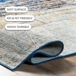 Nuloom Katharina Abstract 5 Round Area Rug For Living Room Bedroom Dining Room Kitchen, Blue/Multicolor 23 Nuloom Katharina Abstract 5 Round Area Rug For Living Room Bedroom Dining Room Kitchen, Blue/Multicolor -Decor Vista GUEST 1bcb5b33 4273 4c32 b1e0 bb5f98031fe5 3