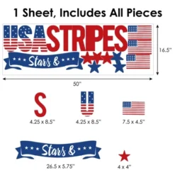 Big Dot Of Happiness Stars & Stripes - Peel And Stick Patriotic Party Decoration - Wall Decals Backdrop 11 Big Dot Of Happiness Stars & Stripes - Peel And Stick Patriotic Party Decoration - Wall Decals Backdrop -Decor Vista GUEST 1c0a4d37 2648 4c5d 9ab3 692a94eaf043