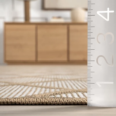 Nuloom Eleanora Trellis 4x6 Jute Indoor Area Rug For Dining Room Rug Neutral Rug Living Room Rug Kitchen, Ivory/Natural 4 Nuloom Eleanora Trellis 4x6 Jute Indoor Area Rug For Dining Room Rug Neutral Rug Living Room Rug Kitchen, Ivory/Natural - Image 2