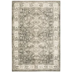 Salina Traditional Persian Style Inspired Area Rug Charcoal/Ivory - Captiv8e Designs -Decor Vista GUEST 1ca7a687 be1b 44b7 9e5f c4b64dece321