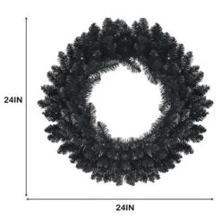 Costway 24inch Pre-lit Christmas Halloween Wreath Black W/ 35 Purple LED Lights -Decor Vista GUEST 1cb7f36e 2efe 4d65 8dc7 8733435eaddf