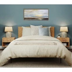 18" X 40" Sylvie Carolina Sunset Framed Canvas By Mary Sparrow Gold - Kate & Laurel All Things Decor -Decor Vista GUEST 1d5ad563 2b01 4da4 97d7 7714bda72be1