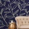 Alisa Galitsyna Navy Blue Patterned Leaves Tapestry - Society6 -Decor Vista GUEST 1ec20599 380b 41e5 aa11 0a68e32dc1e0