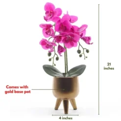 Forever Leaf Artificial Purple Orchid Plant For Decoration In Vase, Indoor Artificial Plant For Home Decor -Decor Vista GUEST 1ede3182 2571 4519 aaf8 37f618292a13