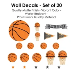 Big Dot Of Happiness Nothin’ But Net - Basketball - Peel And Stick Sports Decor Vinyl Wall Art Stickers - Wall Decals - Set Of 20 -Decor Vista GUEST 1eec2f11 7ba1 4c87 b58e 4b46ecdce869