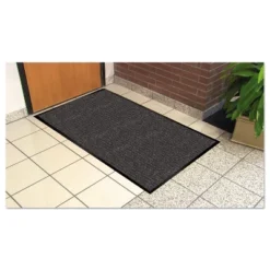 4'x6' Rectangle Solid Floor Mat Black - Guardian -Decor Vista GUEST 1ef66e3a c990 4b8a a0df 8996d92b840d