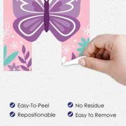 Big Dot Of Happiness Beautiful Butterfly - Peel And Stick Floral Birthday Party Large Banner Wall Decals - Happy Birthday -Decor Vista GUEST 1f2e89ed 2545 431e 9bdf f76a88eb1375