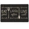 Home Mart Goods Black Washable Kitchen Mat With Non-Slip Backing - 17"x24" -Decor Vista GUEST 1f381764 096c 46af b6b1 1ab96f5d0d17