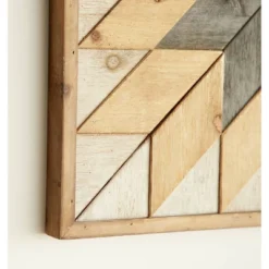 30" X 30" Wood Geometric Handmade Southwestern Wall Decor Brown - Olivia & May -Decor Vista GUEST 1f5aa477 6d41 4c8f 9971 b30d7c99baf3