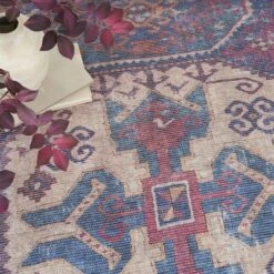 Nicole Curtis Machine Washable Bordered Southwestern Indoor Rug -Decor Vista GUEST 1f792e2d 01a3 47c3 b626 1fbe915c0fbd