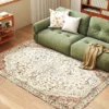 HOMCOM Area Rug 5x7, Machine Washable Rug, Non-Slip Classical Floral Print Floor Carpet For Living Room, Bedroom, Dining Room, Mixed-Brown -Decor Vista GUEST 1fc3a3a6 19ce 43a5 a66a 3347e4e88556