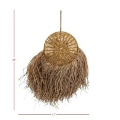 Round Hanging Accent Brown Seagrass, Rope & Jute By Foreside Home & Garden -Decor Vista GUEST 20f99372 da17 40a5 adf9 ea46c71fa3a4