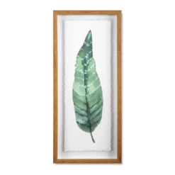 (Set Of 3) 28"x12" Framed Leaves Decorative Wall Art White - Threshold™ -Decor Vista GUEST 214fdd58 752e 4cd5 99b6 07b5a2d55b3e