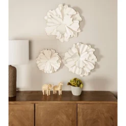 Modern Ornamental Wall Decor Set Of 3 White - Olivia & May -Decor Vista GUEST 22655daa c995 4e68 8028 1db278bac6c1